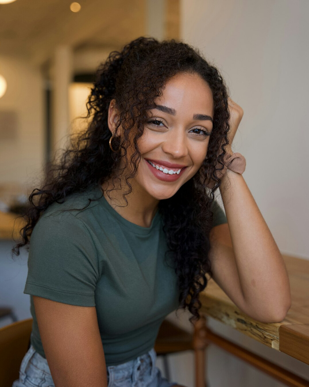 person smiling with financial success